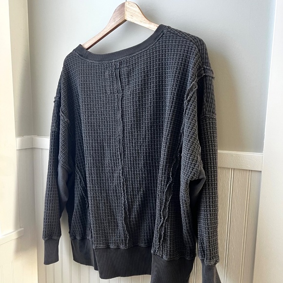 American Eagle Pullover oversized Waffle knit - Picture 2 of 5